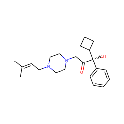 CC(C)=CCN1CCN(CC(=O)[C@](O)(c2ccccc2)C2CCC2)CC1 ZINC000022940340