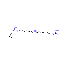 CC(C)=CCNC(=N)NCCCCCCCCNCCCCCCCCNC(=N)N ZINC000043070040