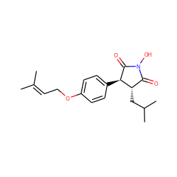 CC(C)=CCOc1ccc([C@H]2C(=O)N(O)C(=O)[C@@H]2CC(C)C)cc1 ZINC000013370366