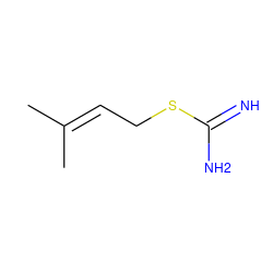 CC(C)=CCSC(=N)N ZINC000040836369