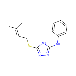 CC(C)=CCSc1nnc(Nc2ccccc2)[nH]1 ZINC000014964395