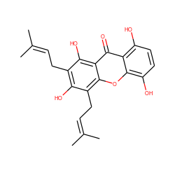 CC(C)=CCc1c(O)c(CC=C(C)C)c2oc3c(O)ccc(O)c3c(=O)c2c1O ZINC000005854400