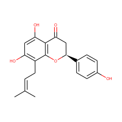 CC(C)=CCc1c(O)cc(O)c2c1O[C@H](c1ccc(O)cc1)CC2=O ZINC000000039452