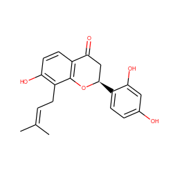 CC(C)=CCc1c(O)ccc2c1O[C@H](c1ccc(O)cc1O)CC2=O ZINC000014819239