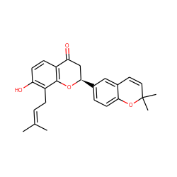 CC(C)=CCc1c(O)ccc2c1O[C@H](c1ccc3c(c1)C=CC(C)(C)O3)CC2=O ZINC000015205970