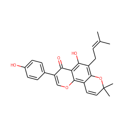 CC(C)=CCc1c2c(c3occ(-c4ccc(O)cc4)c(=O)c3c1O)C=CC(C)(C)O2 ZINC000000538127