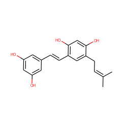 CC(C)=CCc1cc(/C=C/c2cc(O)cc(O)c2)c(O)cc1O ZINC000014763027