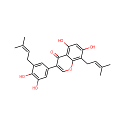 CC(C)=CCc1cc(-c2coc3c(CC=C(C)C)c(O)cc(O)c3c2=O)cc(O)c1O ZINC000014727603