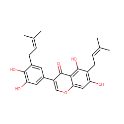 CC(C)=CCc1cc(-c2coc3cc(O)c(CC=C(C)C)c(O)c3c2=O)cc(O)c1O ZINC000014727602