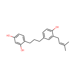 CC(C)=CCc1cc(CCCc2ccc(O)cc2O)ccc1O ZINC000000898642