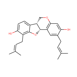 CC(C)=CCc1cc2c(cc1O)OC[C@H]1c3ccc(O)c(CC=C(C)C)c3O[C@@H]21 ZINC000002570158