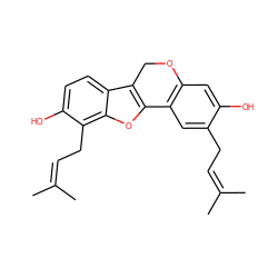 CC(C)=CCc1cc2c(cc1O)OCc1c-2oc2c(CC=C(C)C)c(O)ccc12 ZINC000013485439