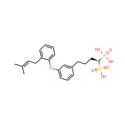 CC(C)=CCc1ccccc1Oc1cccc(CCC[C@@H](P(=O)(O)O)S(=O)(=O)O)c1 ZINC000013746425