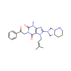 CC(C)=CCn1c(N2C[C@H]3CCCN[C@H]3C2)nc2c1c(=O)n(CC(=O)c1ccccc1)c(=O)n2C ZINC000035922053