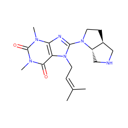 CC(C)=CCn1c(N2CC[C@H]3CNC[C@@H]32)nc2c1c(=O)n(C)c(=O)n2C ZINC000096273257