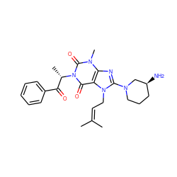 CC(C)=CCn1c(N2CCC[C@H](N)C2)nc2c1c(=O)n([C@@H](C)C(=O)c1ccccc1)c(=O)n2C ZINC000038941900