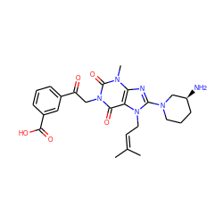 CC(C)=CCn1c(N2CCC[C@H](N)C2)nc2c1c(=O)n(CC(=O)c1cccc(C(=O)O)c1)c(=O)n2C ZINC000038803910