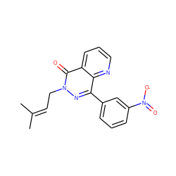 CC(C)=CCn1nc(-c2cccc([N+](=O)[O-])c2)c2ncccc2c1=O ZINC000034007582