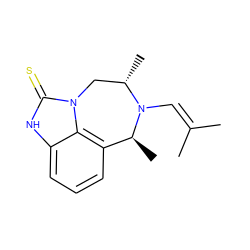 CC(C)=CN1[C@@H](C)Cn2c(=S)[nH]c3cccc(c32)[C@@H]1C ZINC000101700392