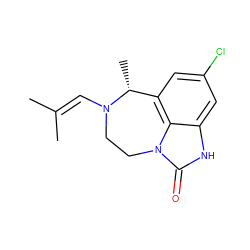 CC(C)=CN1CCn2c(=O)[nH]c3cc(Cl)cc(c32)[C@H]1C ZINC000101644306