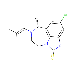 CC(C)=CN1CCn2c(=S)[nH]c3cc(Cl)cc(c32)[C@H]1C ZINC000101641697