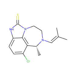 CC(C)=CN1CCn2c(=S)[nH]c3ccc(Cl)c(c32)[C@H]1C ZINC000101523457