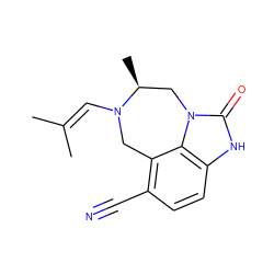 CC(C)=CN1Cc2c(C#N)ccc3[nH]c(=O)n(c23)C[C@@H]1C ZINC000101649720