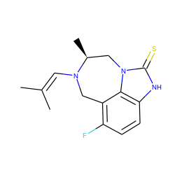 CC(C)=CN1Cc2c(F)ccc3[nH]c(=S)n(c23)C[C@@H]1C ZINC000101701914