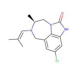 CC(C)=CN1Cc2cc(Cl)cc3[nH]c(=O)n(c23)C[C@@H]1C ZINC000101631269