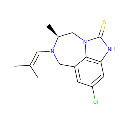 CC(C)=CN1Cc2cc(Cl)cc3[nH]c(=S)n(c23)C[C@@H]1C ZINC000101670375