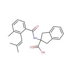 CC(C)=Cc1c(C)cccc1C(=O)NC1(C(=O)O)Cc2ccccc2C1 ZINC000146751918