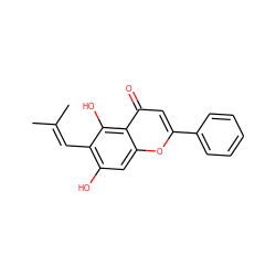 CC(C)=Cc1c(O)cc2oc(-c3ccccc3)cc(=O)c2c1O ZINC000072181378