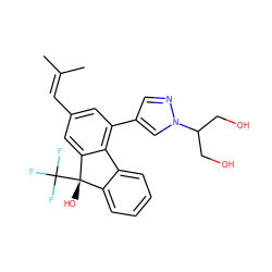 CC(C)=Cc1cc(-c2cnn(C(CO)CO)c2)c2c(c1)[C@@](O)(C(F)(F)F)c1ccccc1-2 ZINC000144926888