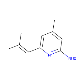 CC(C)=Cc1cc(C)cc(N)n1 ZINC000040917904