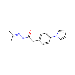 CC(C)=NNC(=O)Cc1ccc(-n2cccc2)cc1 ZINC000027892063