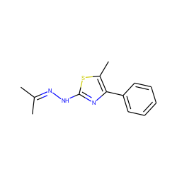 CC(C)=NNc1nc(-c2ccccc2)c(C)s1 ZINC000000238688