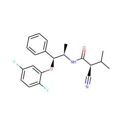 CC(C)[C@@H](C#N)C(=O)N[C@H](C)[C@@H](Oc1cc(F)ccc1F)c1ccccc1 ZINC000029344695