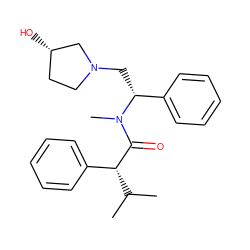 CC(C)[C@@H](C(=O)N(C)[C@H](CN1CC[C@H](O)C1)c1ccccc1)c1ccccc1 ZINC000027739213