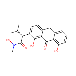 CC(C)[C@@H](C(=O)N(C)O)c1ccc2c(c1O)C(=O)c1c(O)cccc1C2 ZINC000013606221