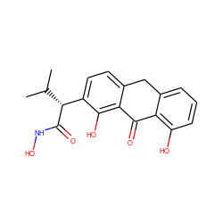 CC(C)[C@@H](C(=O)NO)c1ccc2c(c1O)C(=O)c1c(O)cccc1C2 ZINC000013606203