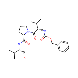 CC(C)[C@@H](C=O)NC(=O)[C@@H]1CCCN1C(=O)[C@@H](NC(=O)OCc1ccccc1)C(C)C ZINC000013527941