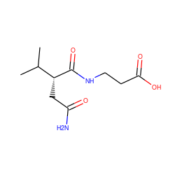 CC(C)[C@@H](CC(N)=O)C(=O)NCCC(=O)O ZINC000013741627