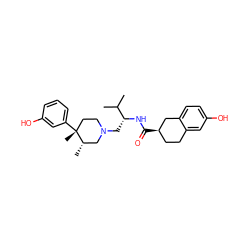 CC(C)[C@@H](CN1CC[C@@](C)(c2cccc(O)c2)[C@@H](C)C1)NC(=O)[C@@H]1CCc2cc(O)ccc2C1 ZINC000035833809