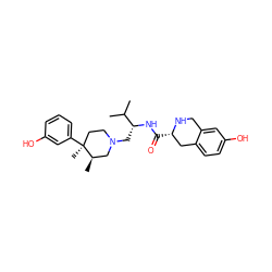 CC(C)[C@@H](CN1CC[C@](C)(c2cccc(O)c2)[C@H](C)C1)NC(=O)[C@H]1Cc2ccc(O)cc2CN1 ZINC000013523938