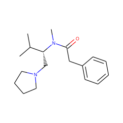 CC(C)[C@@H](CN1CCCC1)N(C)C(=O)Cc1ccccc1 ZINC000013446290