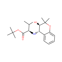 CC(C)[C@@H](N[C@H]1c2ccccc2OC(C)(C)[C@@H]1O)C(=O)OC(C)(C)C ZINC000096892941