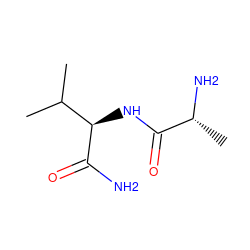 CC(C)[C@@H](NC(=O)[C@@H](C)N)C(N)=O ZINC000108260291