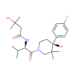 CC(C)[C@@H](NC(=O)CC(C)(C)O)C(=O)N1CC[C@](O)(c2ccc(Cl)cc2)C(C)(C)C1 ZINC000096272183