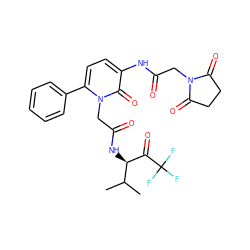 CC(C)[C@@H](NC(=O)Cn1c(-c2ccccc2)ccc(NC(=O)CN2C(=O)CCC2=O)c1=O)C(=O)C(F)(F)F ZINC000026985689