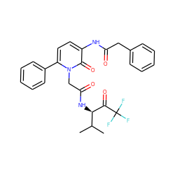 CC(C)[C@@H](NC(=O)Cn1c(-c2ccccc2)ccc(NC(=O)Cc2ccccc2)c1=O)C(=O)C(F)(F)F ZINC000013738718